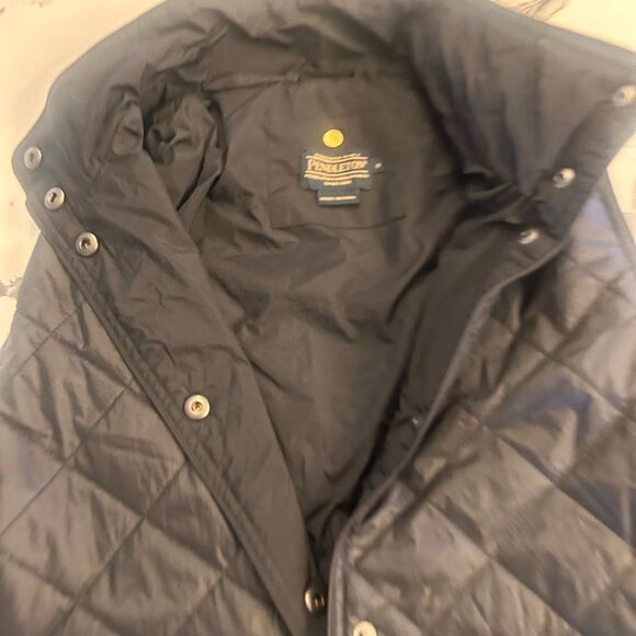 Pendleton Quilted Black Vest S - Picture 2 of 7